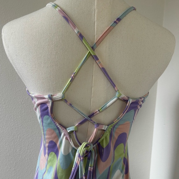 Colorful Wave Pattern Mini Dress - Picture 4 of 6